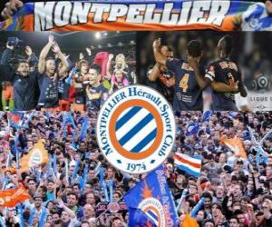 Puzzle Montpellier Hérault αθλητισμού Club, πρωταθλήτρια της γαλλικής football league, Ligue 1, 2011-2012